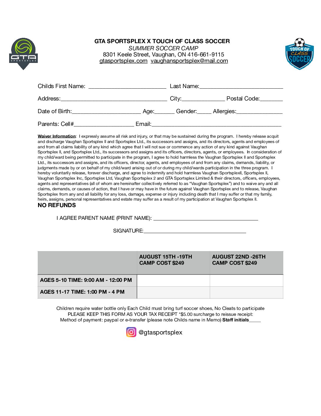 Holiday Camp Kids Camp Vaughan Sportsplex